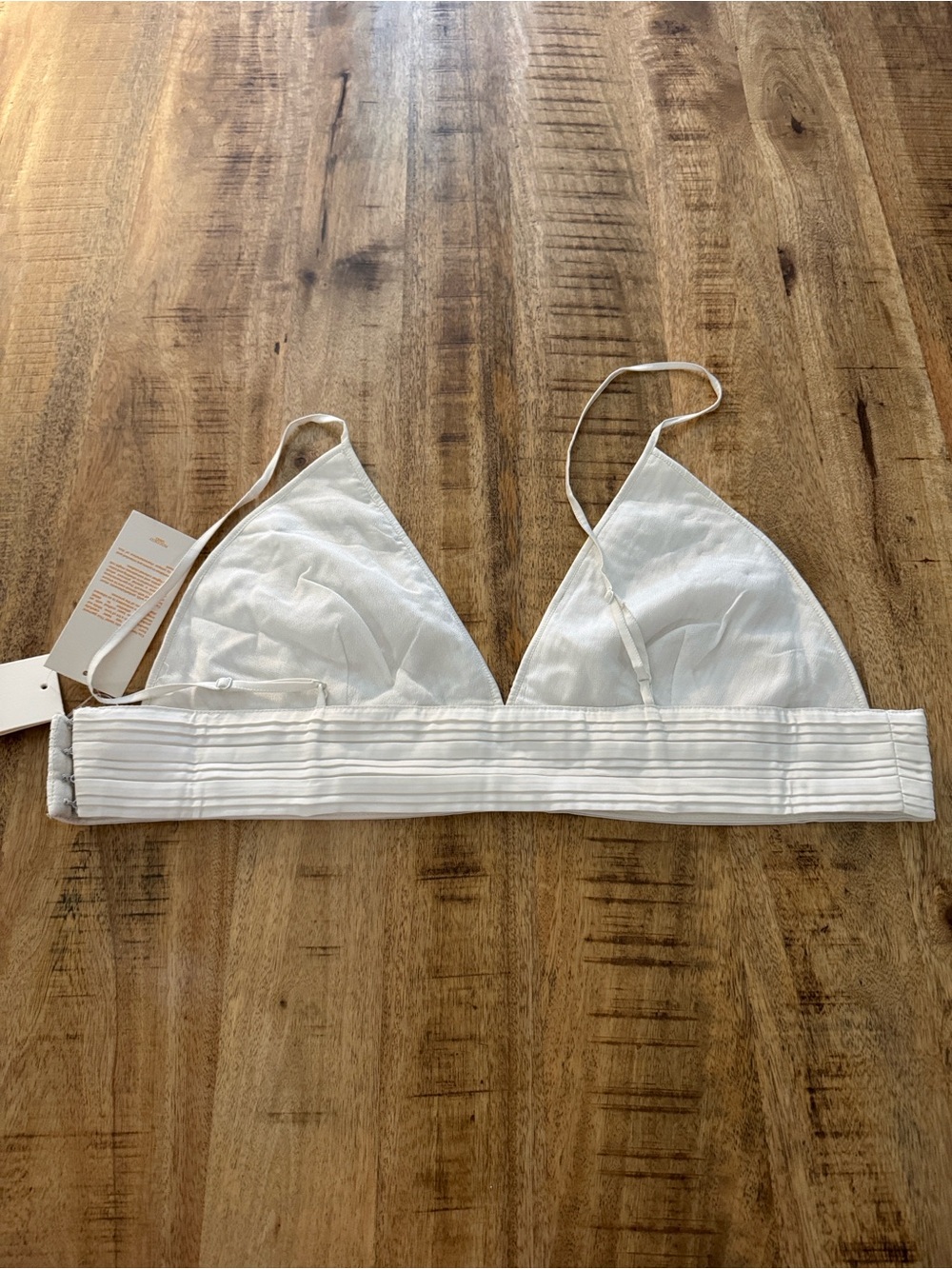 Rococo Sand Bree Bralette White Ribbed Triangle Crop Top NEW NWT XXL XXS - Picture 12 of 12